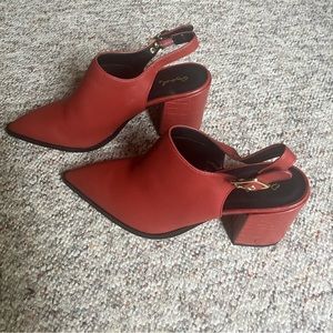 Sling back mules
